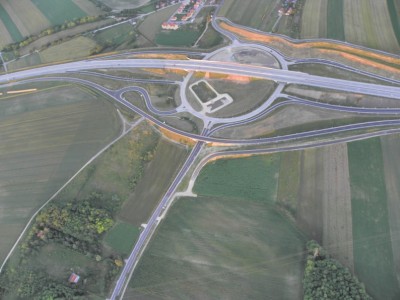 Autobahnbau Kreisverkehr Schrick  Motorschirm